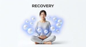시술 후 안정과 회복을 상징하는 서사적 일러스트